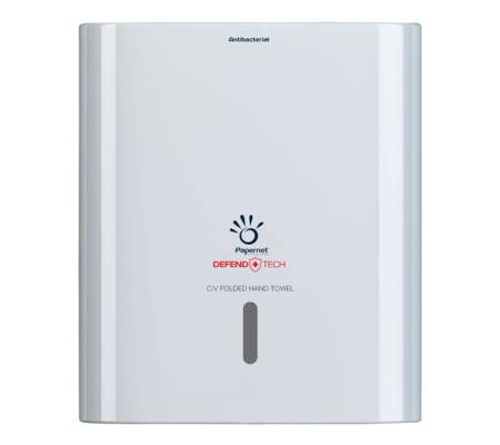 Dispenser antibatterico Defend Tech - per asciugamani piegati a C-V - Papernet - 416143 - 8024929561437 - DMwebShop