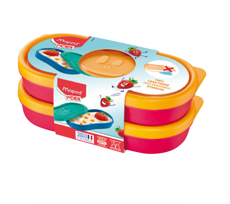Snack box Picnik Concept - rosa corallo - set 2 pezzi - Maped - 870901 - 3154148709015 - DMwebShop
