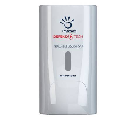 Dispenser antibatterico Defend Tech - per sapone liquido e gel - Papernet - 416149 - 8024929261498 - DMwebShop