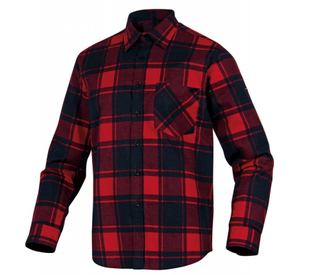 Camicia da lavoro Ruby - flanella di cotone - taglia M - rosso-nero - Deltaplus - RUBYROTM - 3295249249724 - DMwebShop