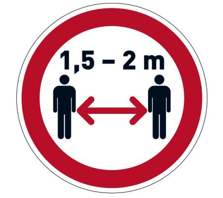 Pittogramma adesivo - da terra - 'Mantenere la distanza di sicurezza' - Ø 43 cm - Durable - 1041-03 - 4005546727042 - DMwebShop