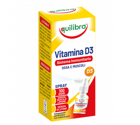 Integratore spray Vitamina D3 - sistema immunitario, ossa e muscoli - 13 ml - Equilibra - VIDY - DMwebShop