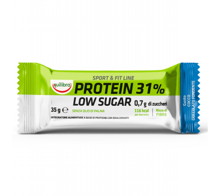 Integratore Sport & Fit Line Protein 31% - low sugar choco cioccolato - 35 gr - Equilibra - BAPCO - DMwebShop