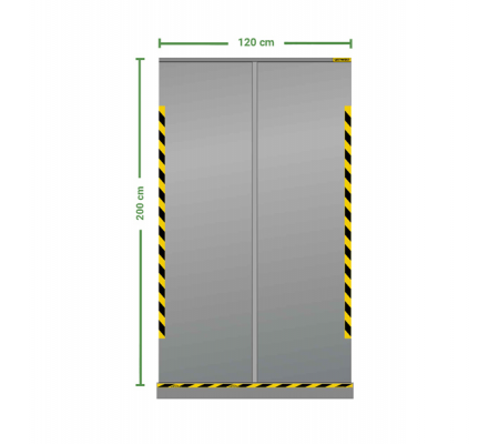 Divisorio roll up - 120 x 200 cm - trasparente - Djois - N799814 - DMwebShop