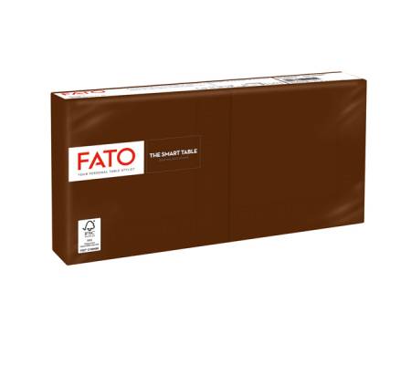 Tovagliolo carta 24 x 24 cm 2 veli cioccolato Fato 82546003 - 24026