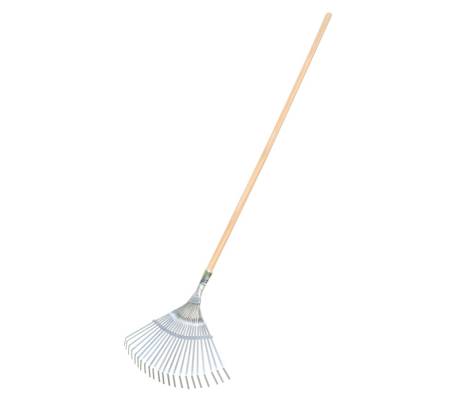 Scopa 22 denti per erba e foglie - manico 120 cm - Verdemax - 3993 - 8015358039932 - DMwebShop