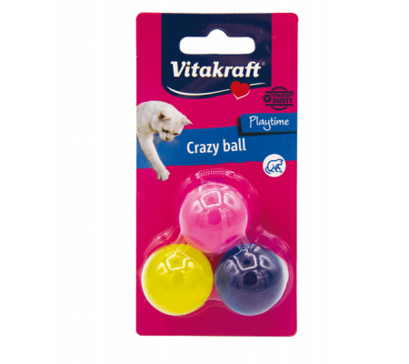 Crazy ball per gatti - conf. 3 pezzi - Vitakraft - 59533 - DMwebShop