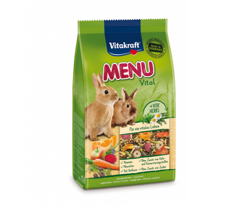 Menu' alimento per conigli nani - 1 kg - Vitakraft - 25580 - 4008239255808 - DMwebShop
