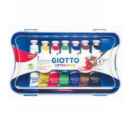Tubi tempere - 12 ml - colori assortiti - conf. 7 pezzi - Giotto - 30310000 - 8000825310904 - DMwebShop