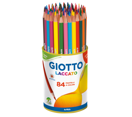 Pastelli - laccato - Ø mina 3,8 mm - colori assortiti - barattolo 84 pezzi - Giotto - 52010000 - 8000825519307 - DMwebShop