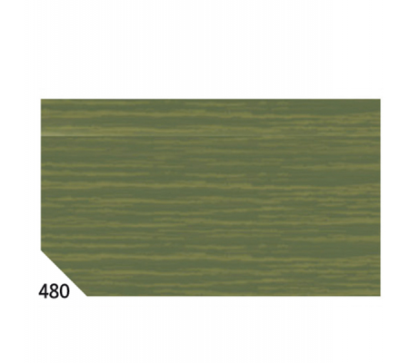Carta crespa - 50 x 250 cm - 48 gr/m2 - verde oliva 480 - conf. 10 rotoli - Rex Sadoch - REX 480 - 8006715065114 - DMwebShop