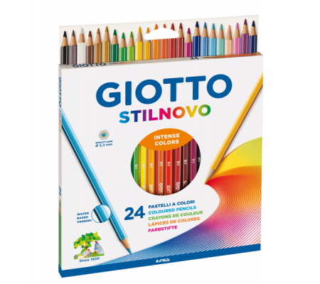 Pastelli colorati Stilnovo - Ø mina 3,3 mm - colori assortiti - astuccio 24 pezzi - Giotto - 256600 - 8000825022227 - DMwebShop
