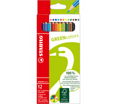 Pastelli colorati GreenColors - Ø mina 2,5 mm - astuccio 12 pezzi - Stabilo - 6019/2-121 - 4006381366076 - DMwebShop