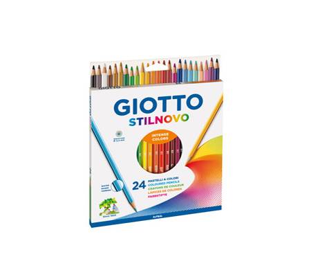 Pastelli colorati Stilnovo diametro mina 3,3 mm colori assortiti astuccio 24 pezzi Giotto 256600 - 10977