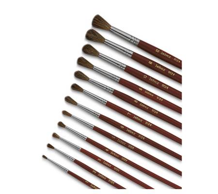 Pennello punta tonda serie 9124 - punta tonda - pelo pony - n. 10 - conf. 12 pezzi - Lebez - 9124/10 - 40496A - DMwebShop