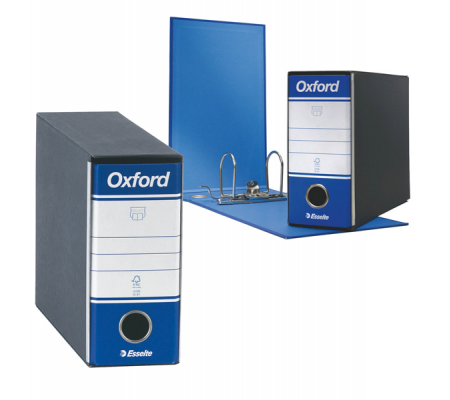 Registratore Oxford G81 - dorso 8 cm - memorandum 23 x 18 cm - blu - Esselte - 390781050 - 8004157741054 - DMwebShop