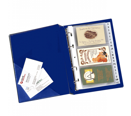 Portabiglietti Minivisita MC 25 - 16 x 20,5 cm - 240 biglietti - blu - Sei Rota - 57082507 - DMwebShop