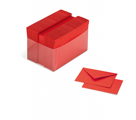 Scatola 100 cartoncini (200 gr) + 100 buste (90 gr) - rosso - formato 9 - Favini - A57C174 - 8007057745207 - DMwebShop