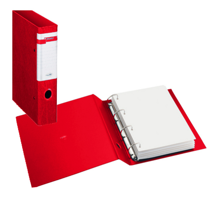 Raccoglitore Stelvio F - 4 anelli a D - Ø 25 mm - dorso 3 cm - f.to utile 22 x 30 cm - rosso - Sei Rota - 37254412 - 8004972004495 - DMwebShop