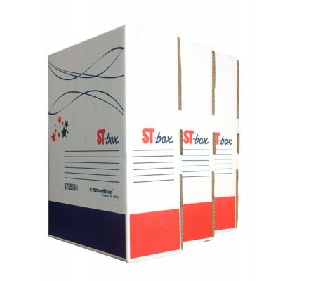 Scatola archivio ST-box - dorso 10 cm - 24,5 x 32,5 cm - bianco - Starline