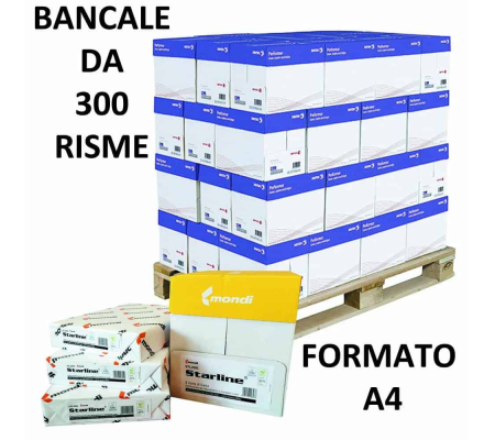Carta bianca A4 80 grammi risma 500 fogli Starline