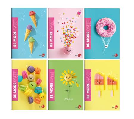 Maxiquaderno Be More Sweet - A4 - 36+2 fogli - 100 gr - 5 mm - con margine - conf. 10 pezzi - BM - 0122276 - 8008234222764 - DMwebShop