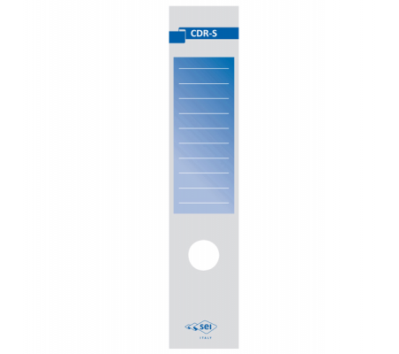 Copridorso CDR S - carta autoadesiva - 7 x 34,5 cm - blu - conf. 10 pezzi - Sei Rota 58012607