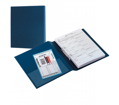 Raccoglitore Sanremo 2000 - 2 anelli a D - Ø 50 mm - dorso 7,5 cm - 22 x 30 cm - blu - Sei Rota 33508207