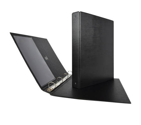 Raccoglitore Stelvio - 4 anelli tondi 25 mm - dorso 3 cm - 22 x 30 cm - nero - Sei Rota 36254410