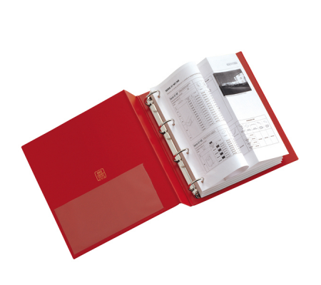 Raccoglitore Stelvio - 4 anelli quadri 65 mm - dorso 9 cm - f.to utile 22 x 30 cm - rosso - Sei Rota - 36654012 - 8004972004341 - DMwebShop