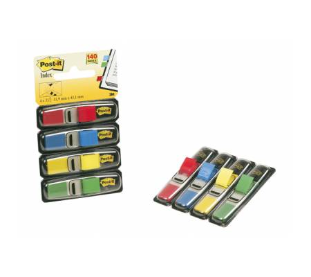 Segnapagina Index Mini - 12 x 43,2 mm - 4 colori classici - conf. 140 pezzi - Post-it - 7000144923 - 21200508769 - DMwebShop