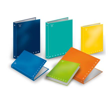 Raccoglitore Monocromo - A5 - 4 anelli tondi 25 mm - dorso 3 cm - 18,5x22 cm - colori assortiti - conf. 5 pezzi - Pigna - 001314925 - 8005235156661 - DMwebShop