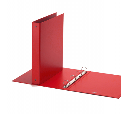 Raccoglitore Europa - 4 anelli tondi 30 mm - dorso 4 cm - 22 x 30 cm - rosso - Favorit 400051156