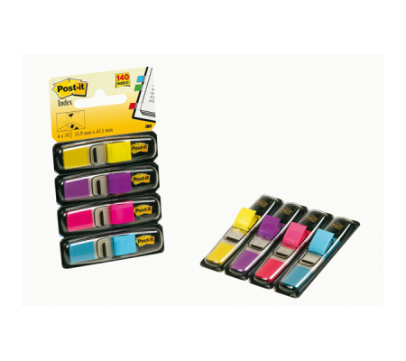 Segnapagina Index Mini - 12 x 43,1 mm - 4 colori vivaci - conf. 140 pezzi - Post-it 28625