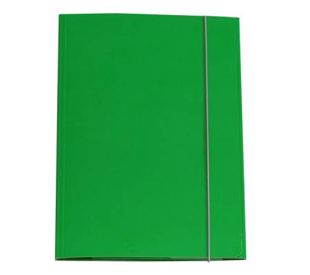 Cartellina con elastico - cartone plastificato - 3 lembi - 25 x 34 cm - verde - conf. 10 pezzi - Cart. Garda - CG0032LBXXXAE03 - 8001182007100 - DMwebShop