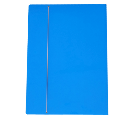 Cartellina con elastico cartone plastificato - 35 x 50 cm - azzurro - Cart. Garda
