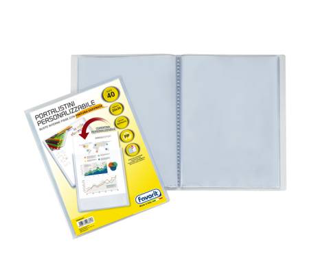 Portalistini personalizzabile Sviluppo - buccia - 22 x 30 cm - 40 buste - trasparente - Favorit - 100460327 - 8006779283813 - DMwebShop