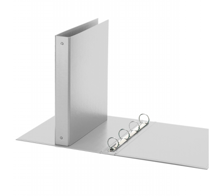 Raccoglitore Europa - 4 anelli tondi 30 mm - dorso 4 cm - 22 x 30 cm - grigio - Favorit 400051152