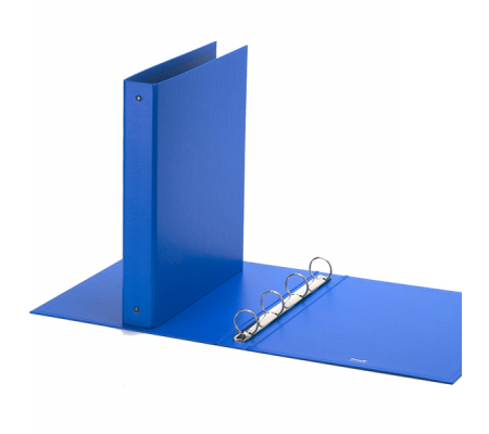 Raccoglitore Europa - 4 anelli tondi 30 mm - dorso 4 cm - 22 x 30 cm - azzurro - Favorit 400051000
