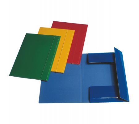 Cartellina con elastico - cartoncino plastificato - 3 lembi - 550 gr - 25 x 35 cm - giallo - Esselte 390346090