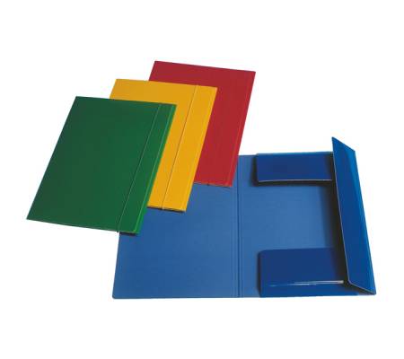 Cartellina con elastico - cartoncino plastificato - 3 lembi - 550 gr - 25 x 35 cm - rosso - conf. 5 pezzi - Esselte - 390346160 - 8004157000076 - DMwebShop