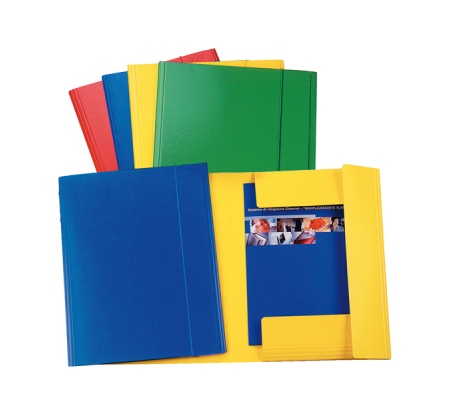 Cartellina con elastico - presspan - 3 lembi - 870 gr - 25 x 35 cm - blu - Esselte 390342050
