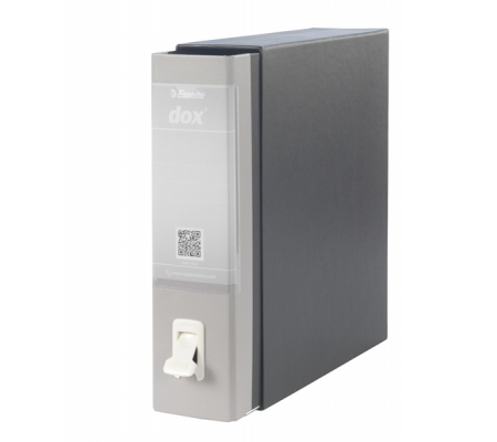 Registratore 1 - dorso 8 cm - commerciale 23 x 29,7 cm - grigio chiaro - Esselte - Dox D15107