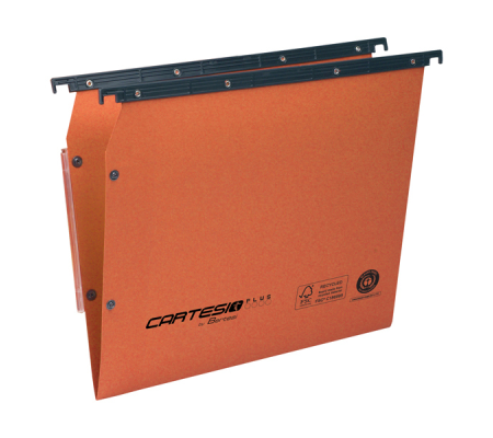 Cartella sospesa Cartesio Plus - armadio - interasse 33 cm - fondo V - 32,6 x 28 cm - arancio - Bertesi