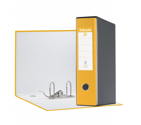 Registratore Eurofile G55 - dorso 8 cm - protocollo 23 x 33 cm - giallo - Esselte 390755090