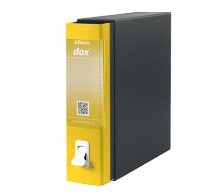 Registratore 1 - dorso 8 cm - commerciale - 23 x 29,7 cm - giallo - Esselte - Dox - D26106 - 8004389086992 - DMwebShop