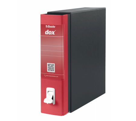 Registratore 1 - dorso 8 cm - commerciale 23 x 29,7 cm - rosso - Esselte - Dox D26111
