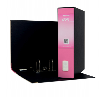 Registratore Dox 2 - dorso 8 cm - protocollo 23 x 34 cm - rosa - Esselte D15219