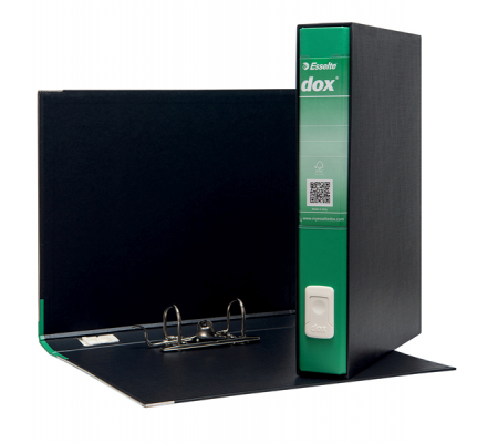 Registratore 5 - dorso 5 cm - protocollo 23 x 34 cm - verde - Esselte - Dox D26514