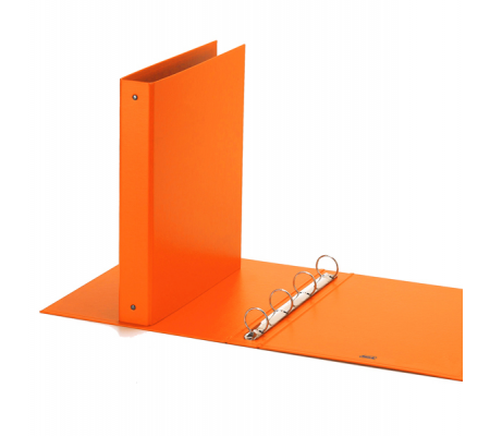 Raccoglitore Europa - 4 anelli tondi 30 mm - dorso 4 cm - 22 x 30 cm - arancio - Favorit 400051153